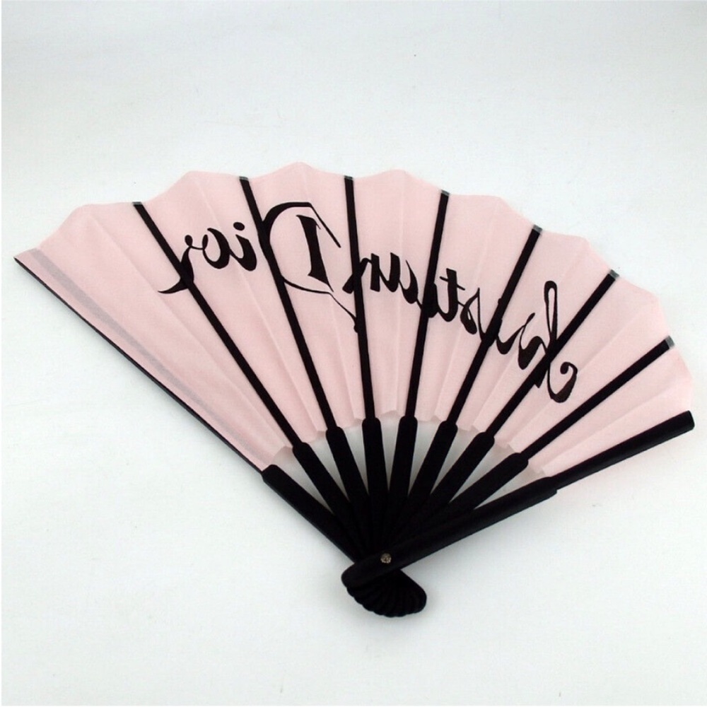 Dior Sensu Pink Folding Fan with Christian Dior in Pink and Black - Picture 2 of 7